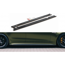 Накладки сплиттеры на пороги на Mercedes AMG GT 63S 4D Coupe